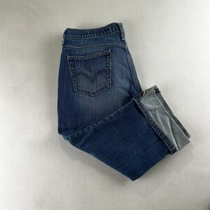 VTG Y2K LEVIS 515 Women Size 10 Denim Capri Blue Jeans